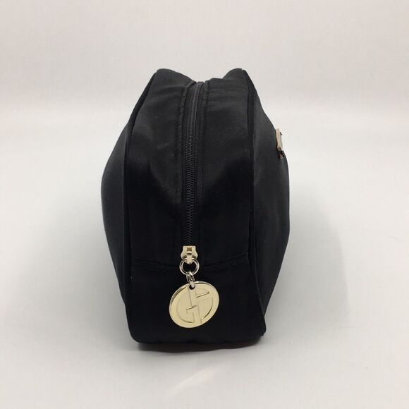 Giorgio Armani Parfums Pouch Satin Cosmetics Makeup Bag with Gold Tone hardware - Picture 3 of 16